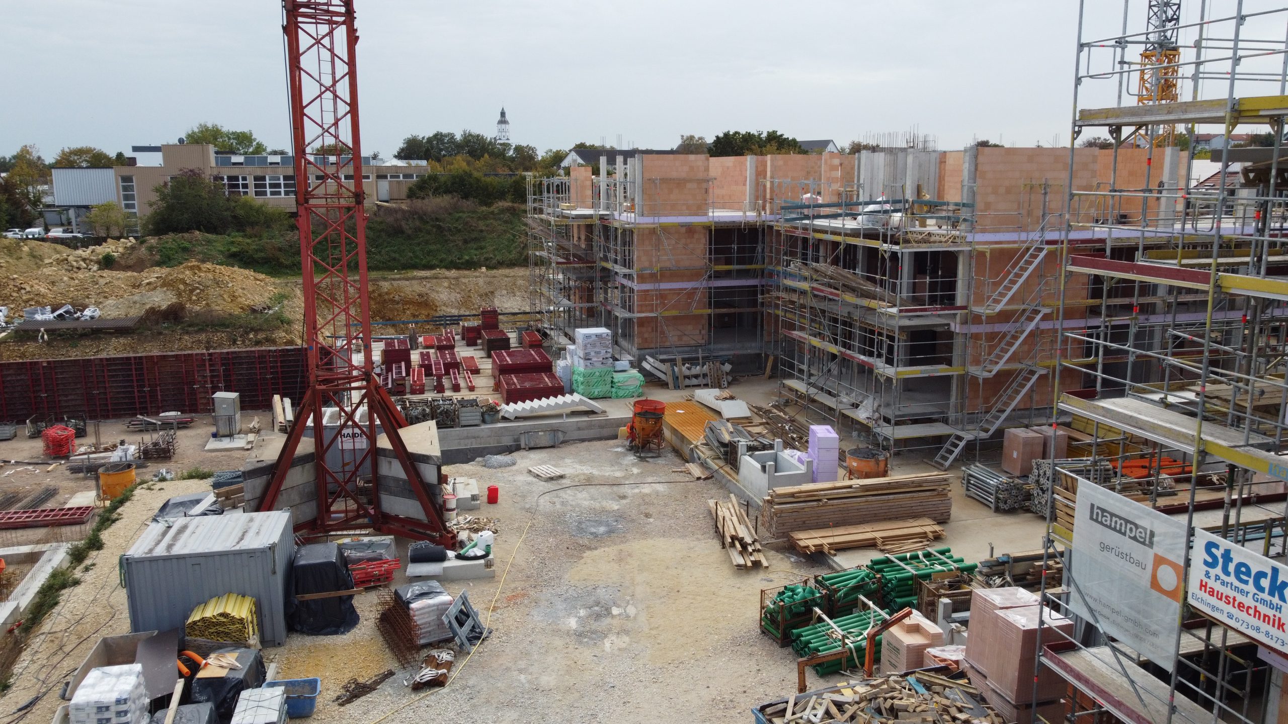 Baustelle Neubauprojekt Wohnen im Park Langenau