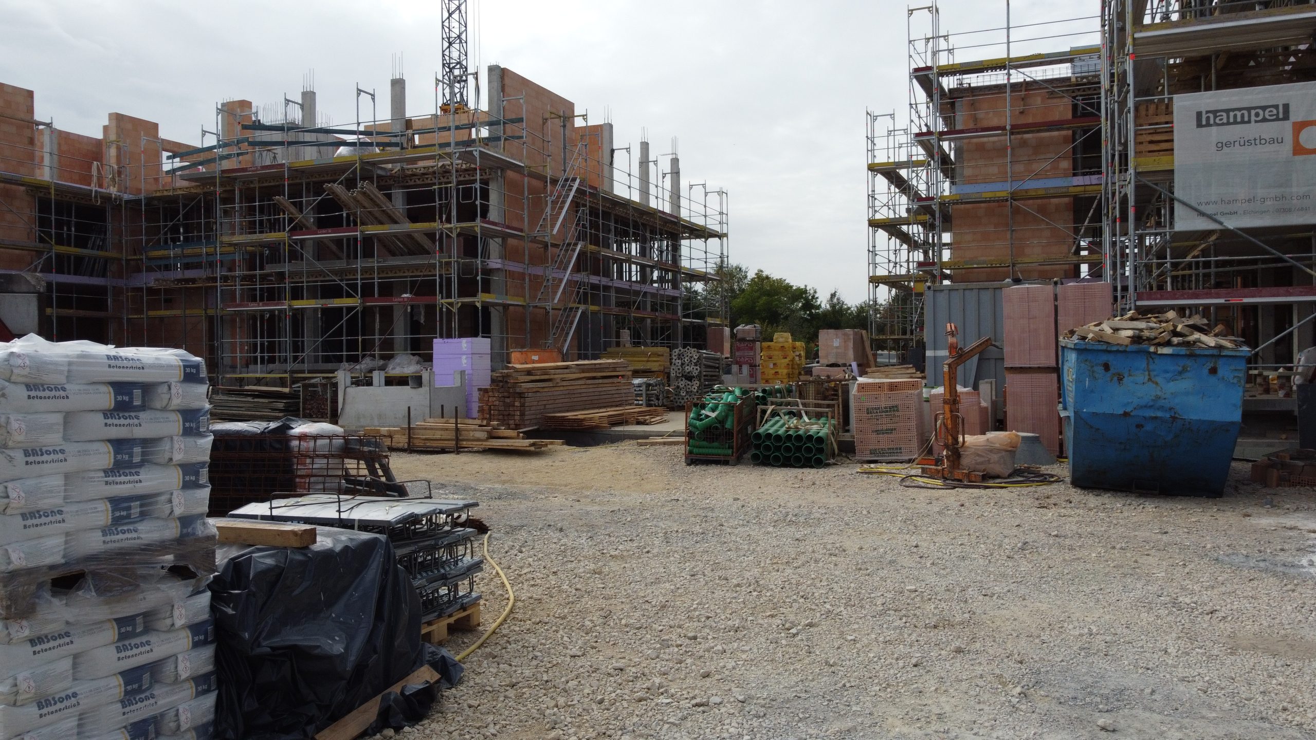 Baustelle Neubauprojekt Wohnen im Park Langenau