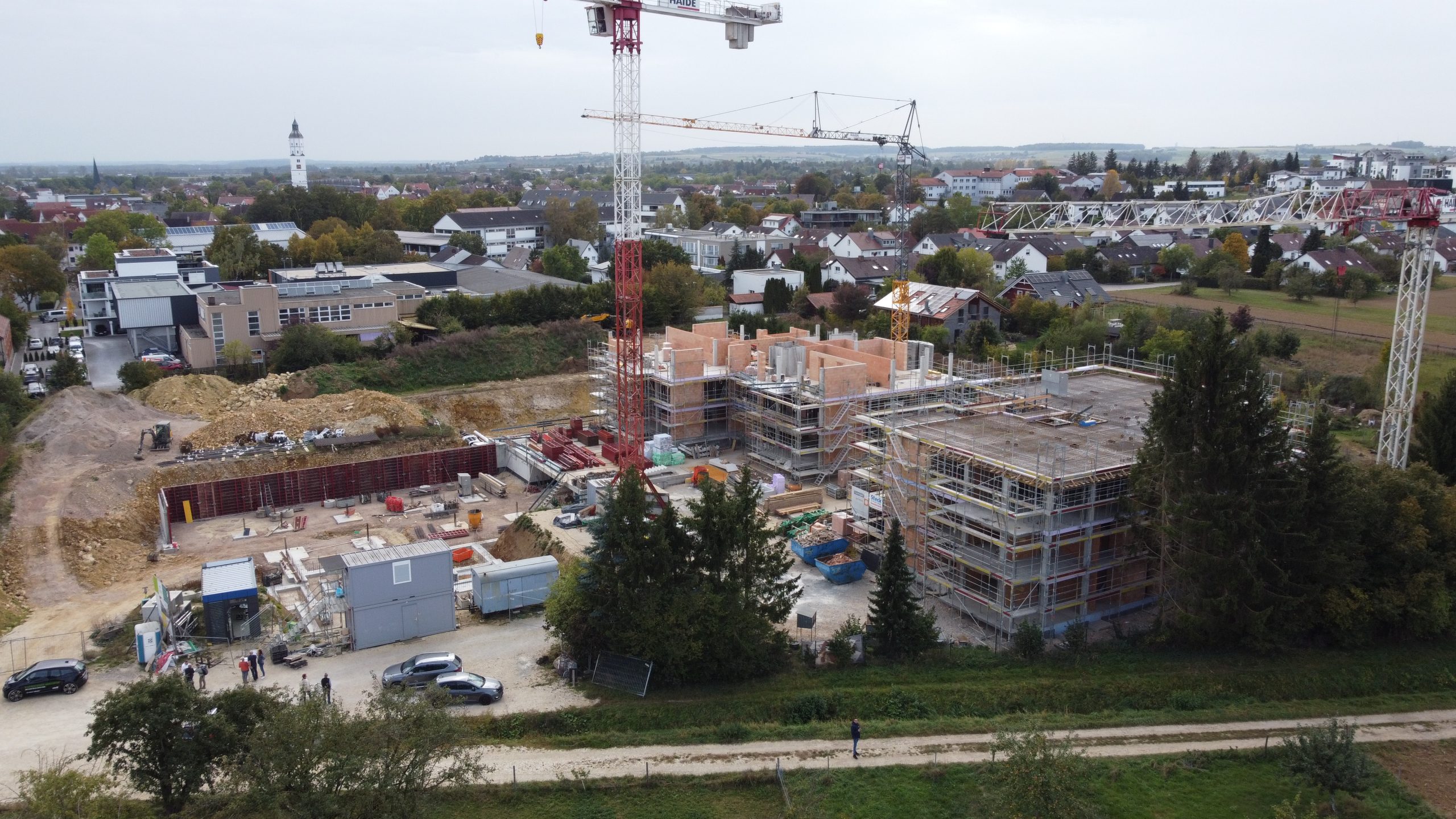 Baustelle Neubauprojekt Wohnen im Park Langenau