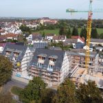 Luftansicht auf das Neubauprojekt Alte Schreinerei
