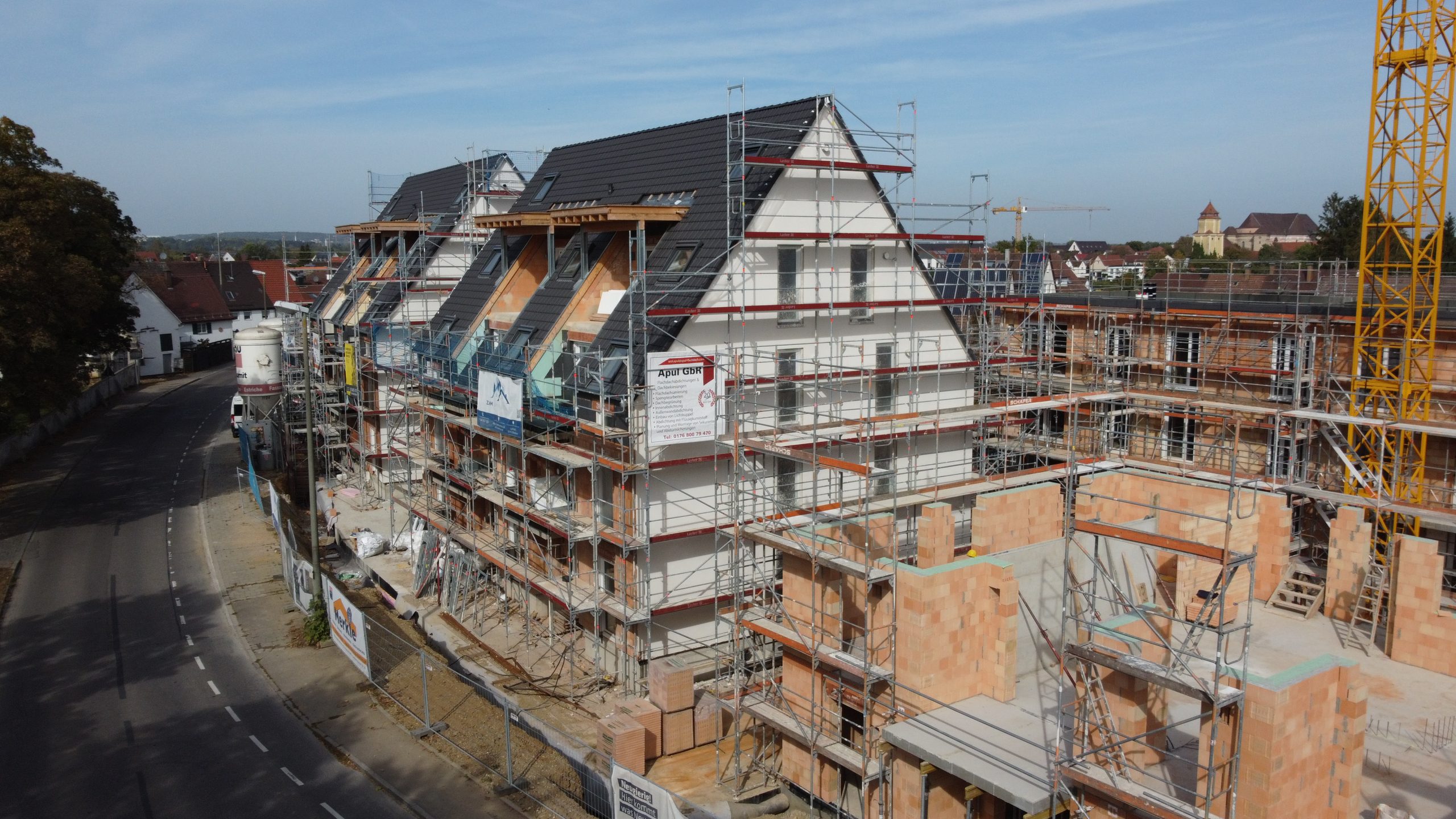 Luftansicht auf das Neubauprojekt Alte Schreinerei