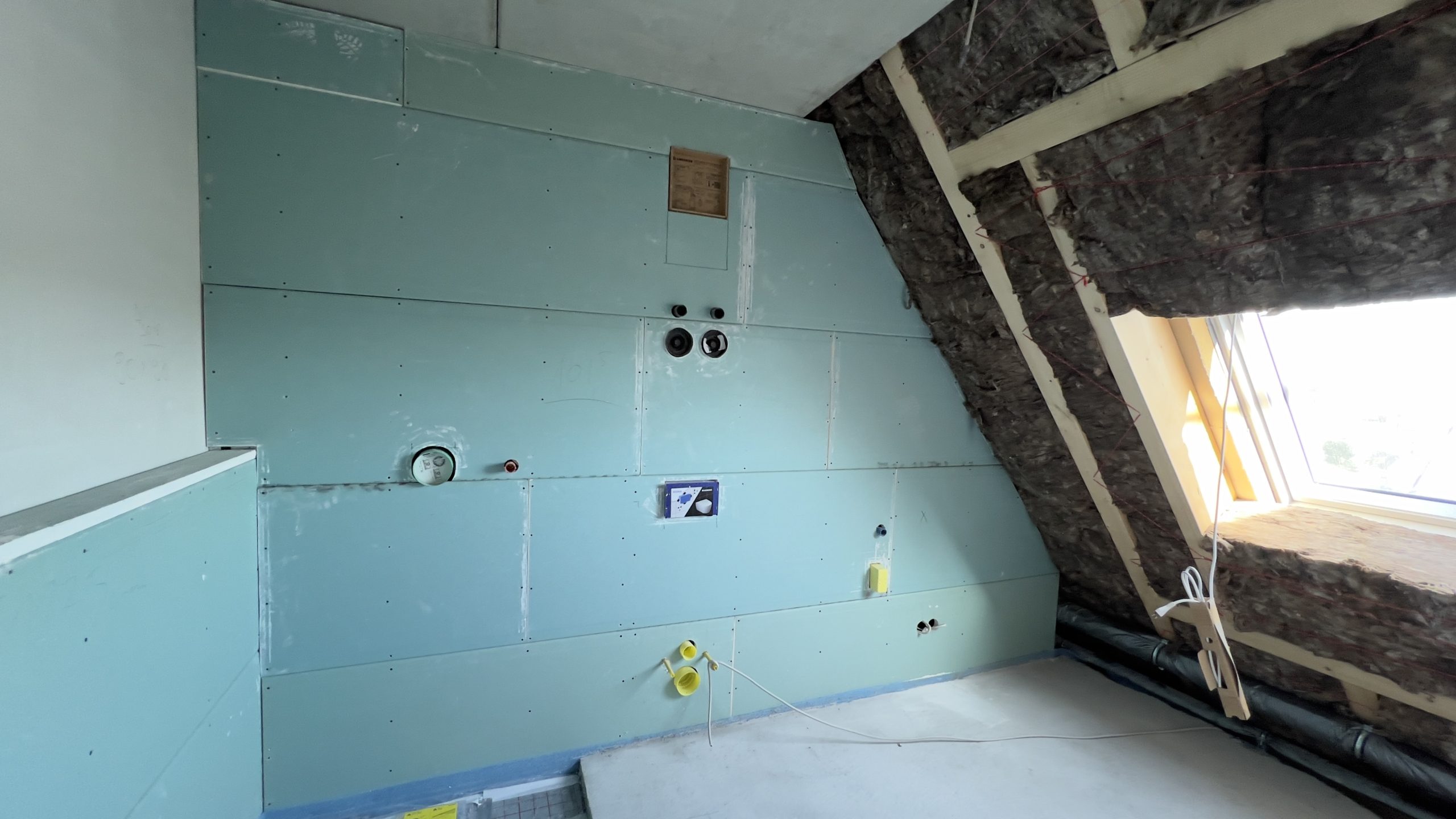 Innenaufnahme des Neubauprojekts Alte Schreinerei während dem Bau