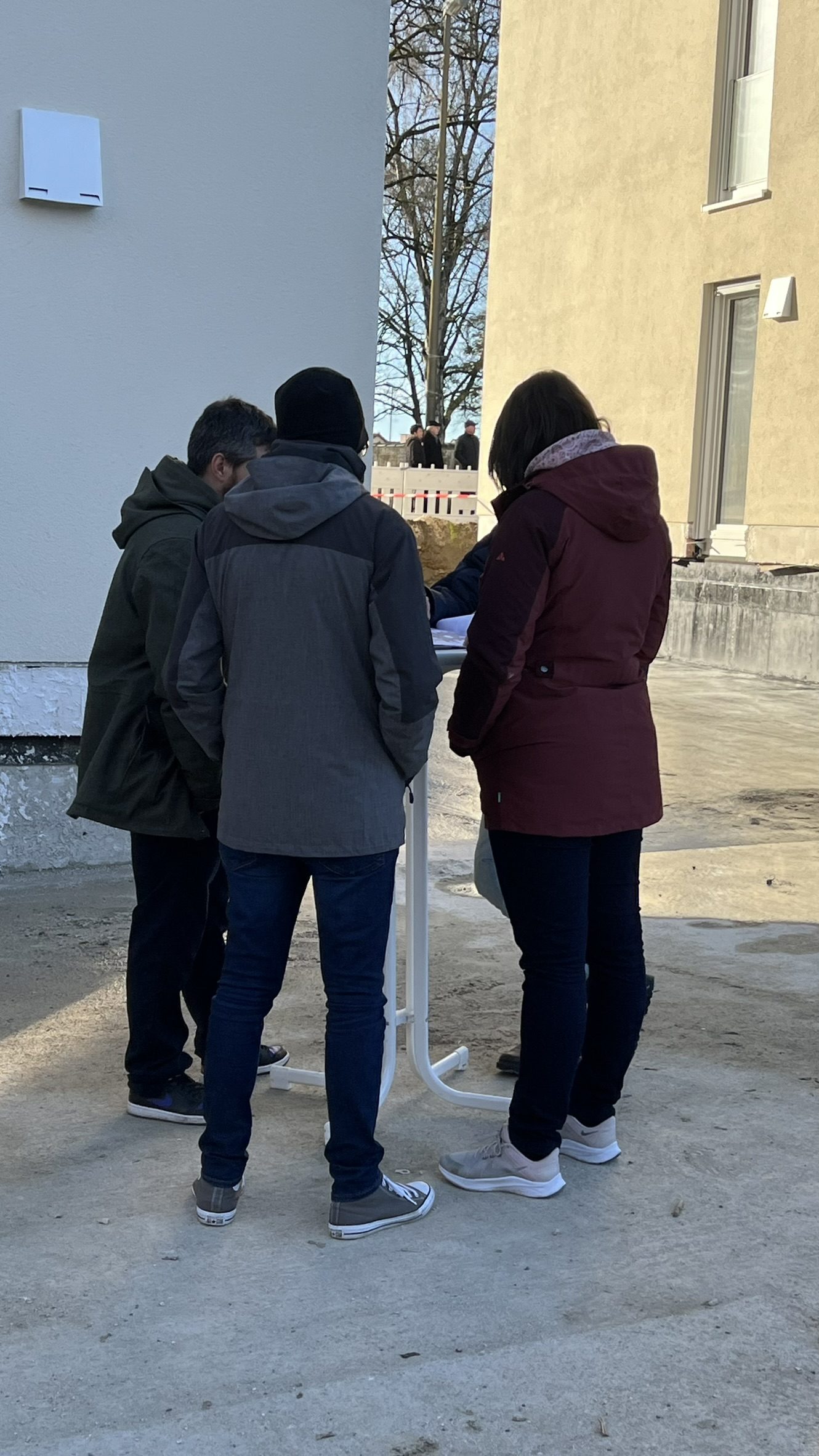 Besichtigung der Baustelle