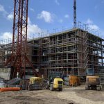Baustelle Neubauprojekt Wohnen im Park Langenau