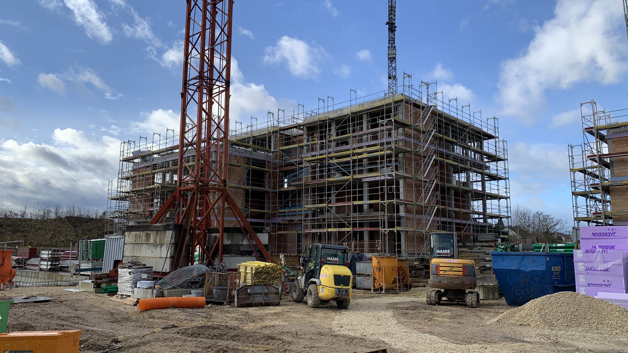 Baustelle Neubauprojekt Wohnen im Park Langenau