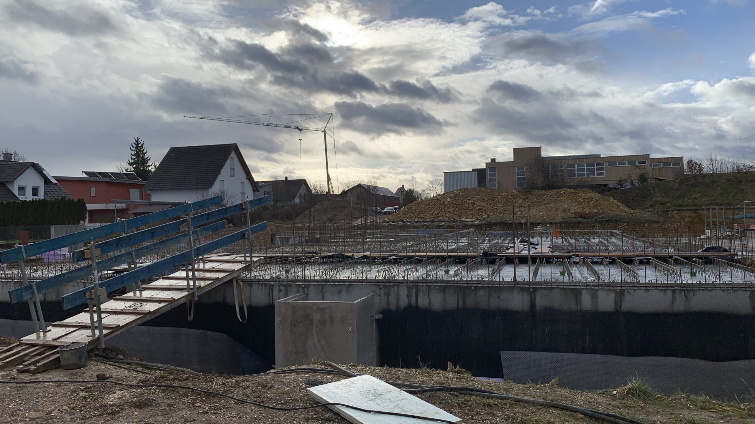 Baustelle Neubauprojekt Wohnen im Park Langenau