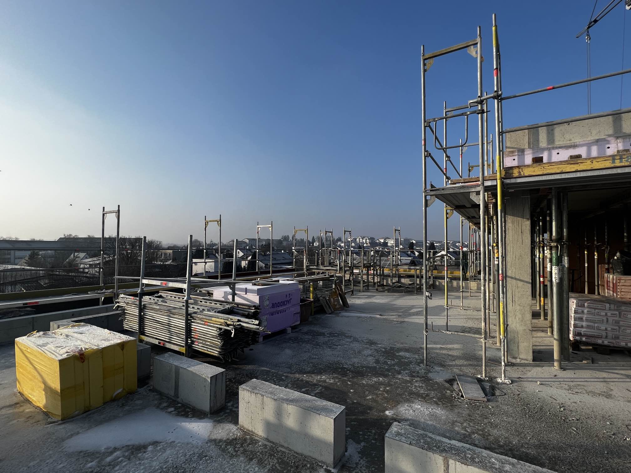 Baustelle Neubauprojekt Wohnen im Park Langenau