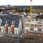Luftansicht auf das Neubauprojekt Alte Schreinerei