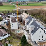 Luftansicht auf das Neubauprojekt Alte Schreinerei