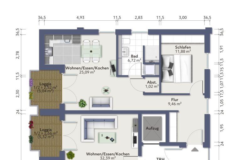 Hirn Immobilien GmbH - Immobilienangebot - Neu-Ulm / Burlafingen - Wohnungen - 2-ZIMMER ETW IM 1. OG MIT LOGGIA | WOHNEN IM KLOSTERWEG IN BURLAFINGEN