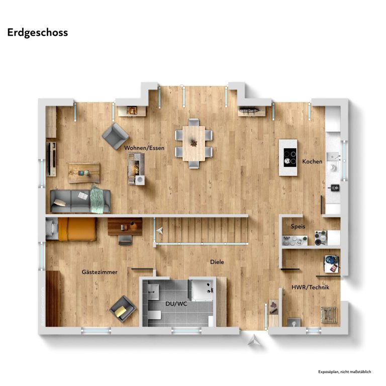Hirn Immobilien GmbH - Immobilienangebot - Bibertal - Häuser - Exklusives Wohnen in Bibertal – Hochwertiges Einfamilienhaus mit Stil