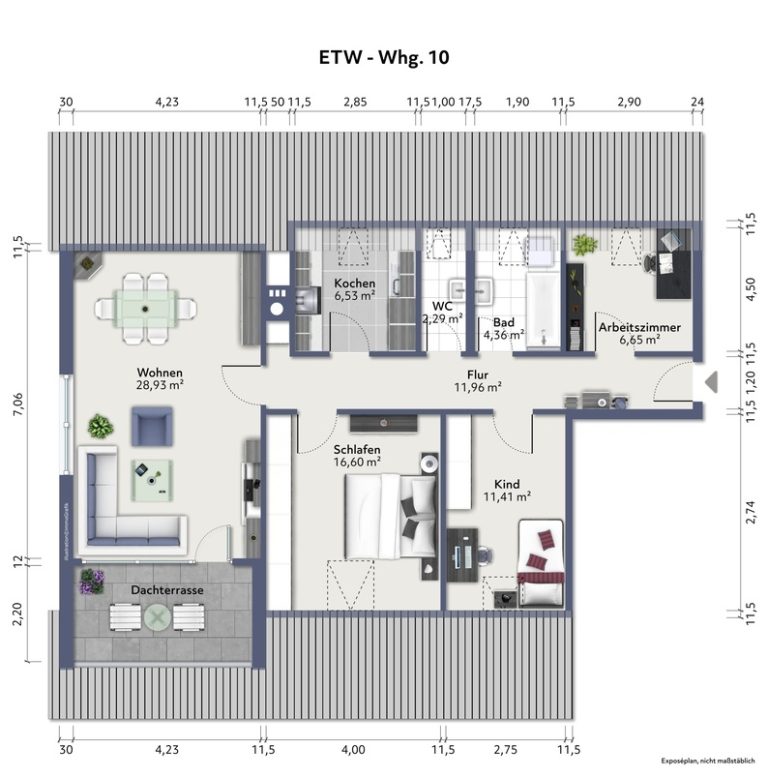 Hirn Immobilien GmbH - Immobilienangebot - Neu-Ulm / Pfuhl - Wohnungen - 4-Zimmer Dachgeschosswohnung mit Balkon und Garage in beliebter Lage von Neu-Ulm/Pfuhl