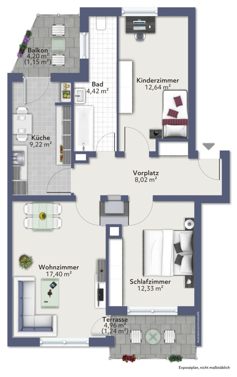 Hirn Immobilien GmbH - Immobilienangebot - Ulm - Wohnungen - Ulm: Attraktive 3-Zimmerwohnung mit Balkon & guter Lage. Jetzt entdecken!