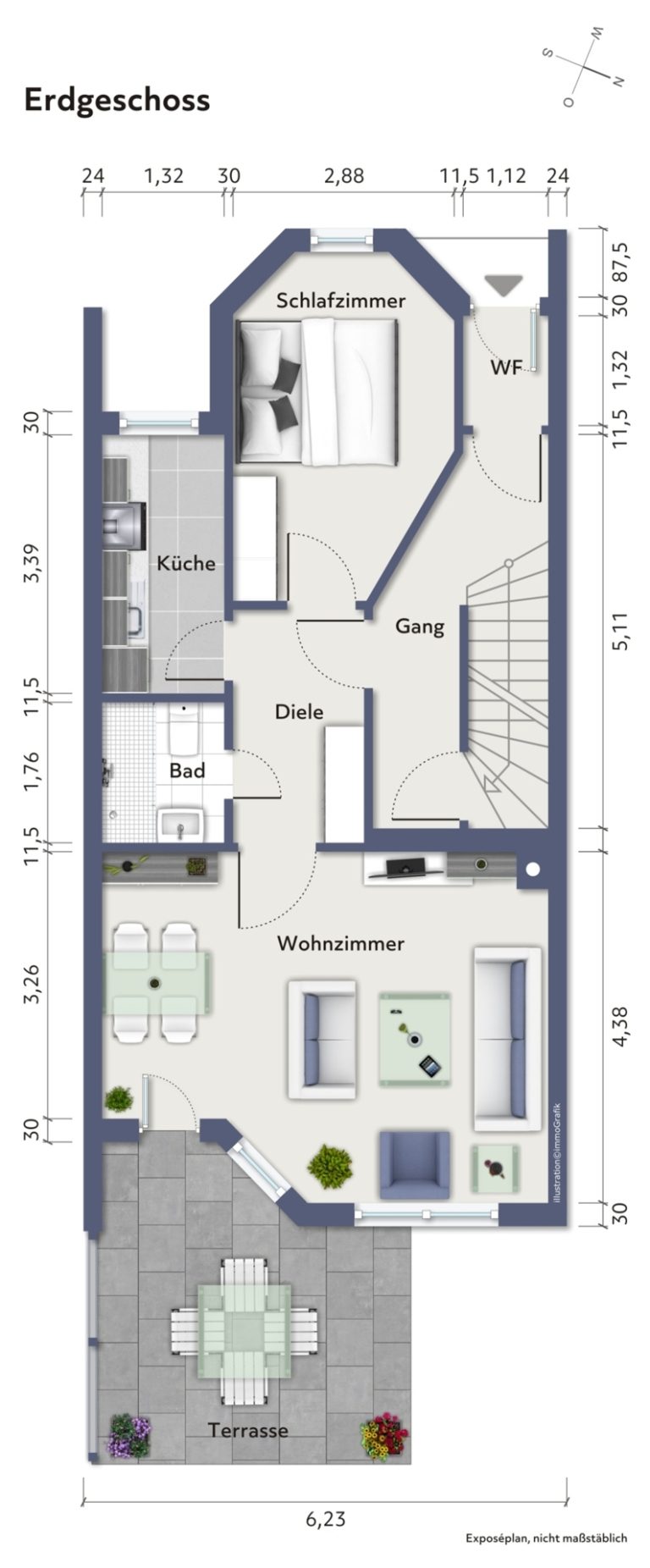 Hirn Immobilien GmbH - Immobilienangebot - Ulm - Häuser - Wohnen & Vermieten – gepflegtes Reihenhaus mit 3 Wohneinheiten in Böfingen