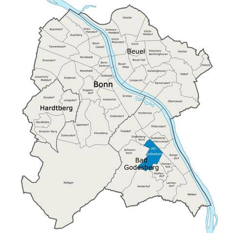 Karte Bonn Alt-Godesberg