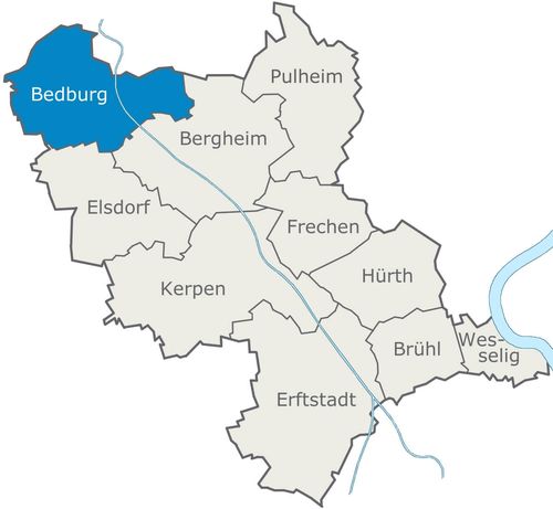 Karte Bedburg
