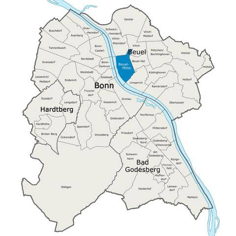 Karte Bonn Beuel-Mitte