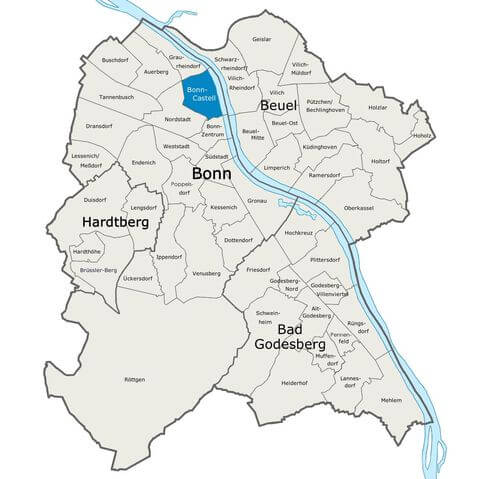 Karte Bonn Castell