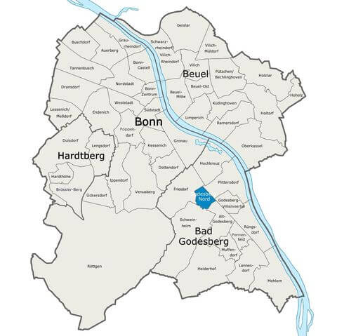Karte Bonn Godesberg Nord