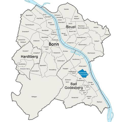 Karte Bonn Godesberg Villenviertel