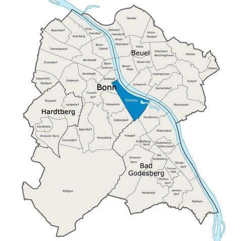 Karte Bonn Gronau