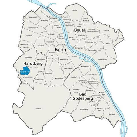 Karte Bonn Hardthöhe