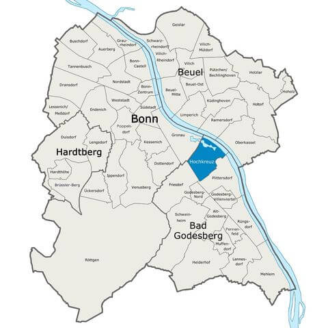 Karte Bonn Hochkreuz