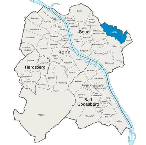 Karte Bonn Holzlar