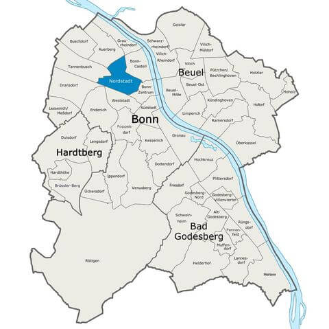 Karte Bonn Nordstadt