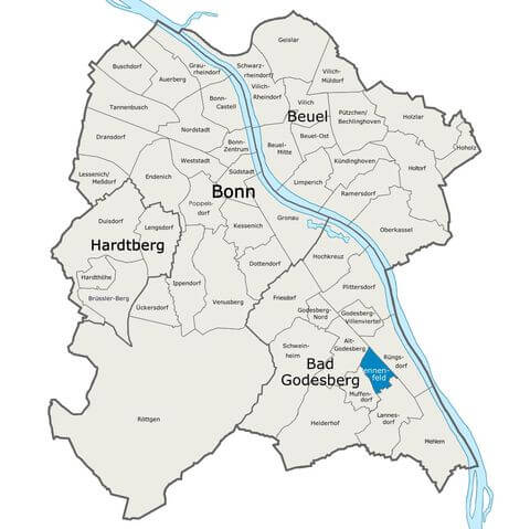 Karte Bonn Pennenfeld