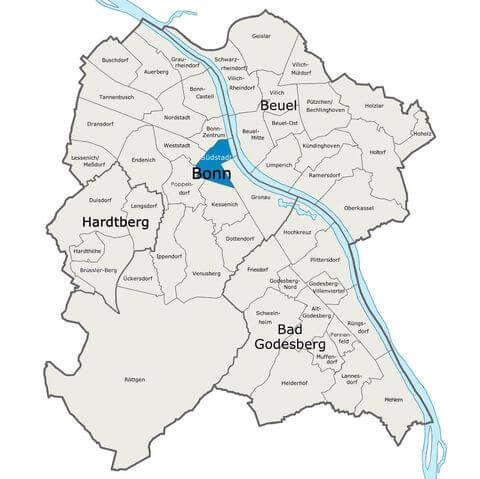 Karte Bonn Südstadt