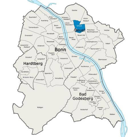 Karte Bonn Vilich