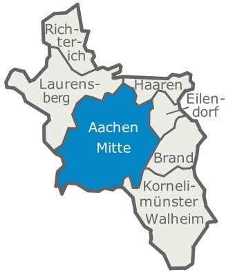 Aachen Mitte Karte