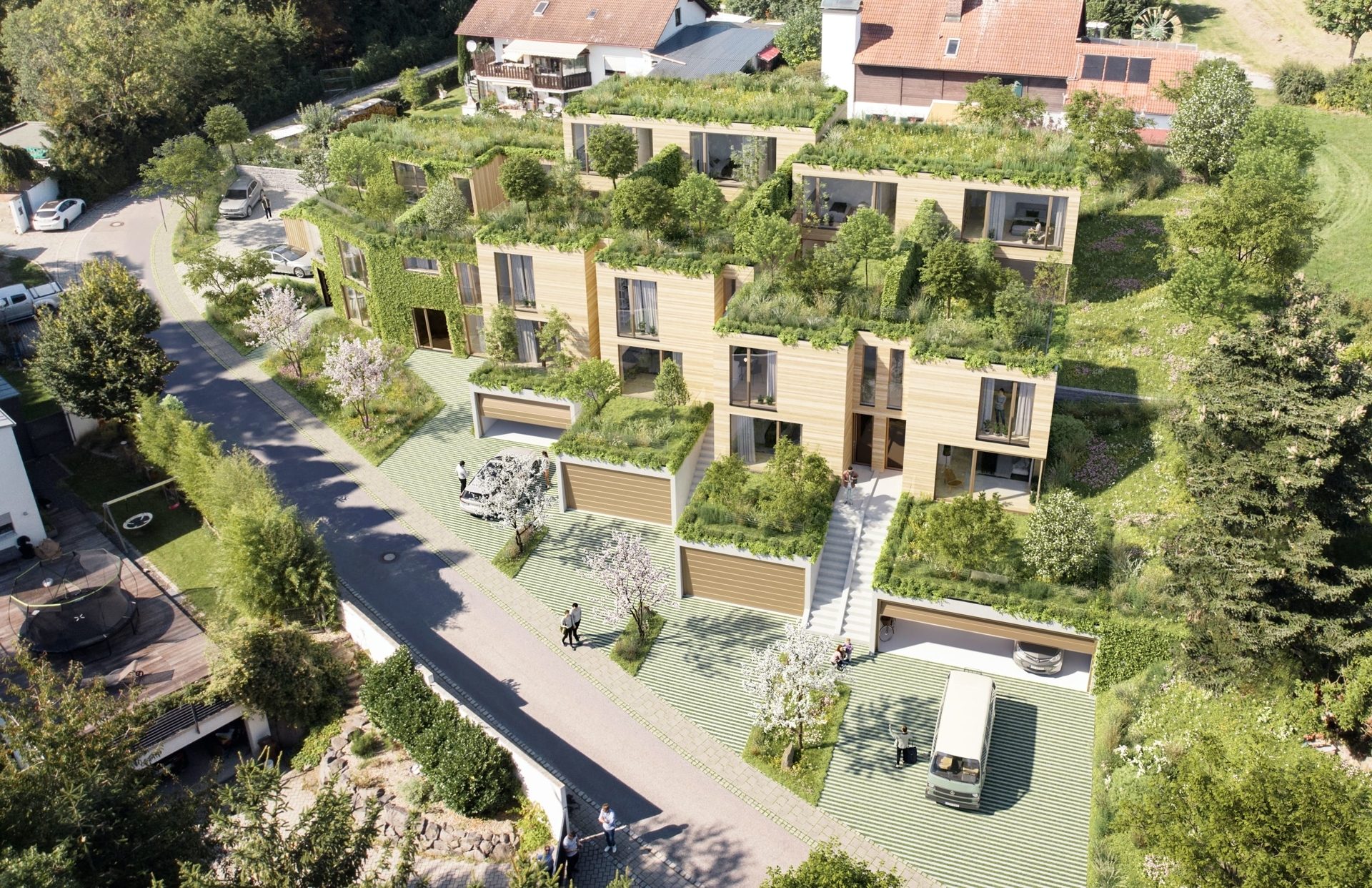 Immobilienangebot - Bad Abbach - Alle - H1 | Townhouse in nachhaltiger CLT-Holz-Massivbauweise in Bad Abbach/Lengfeld.