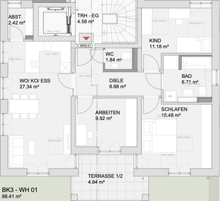 Immobilienangebot - Regensburg - Alle - BK3-13 | Neubau. Exklusive 4-Zimmer-Wohnung mit Süd-Terrasse und Garten in Regensburg-West.