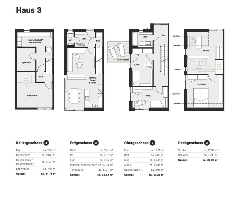 Immobilienangebot - Regensburg - Alle - H3 | Neubau: Luxuriöses Stadthaus mit Privatsphäre und großer Garage im Westen. Provisionsfrei.