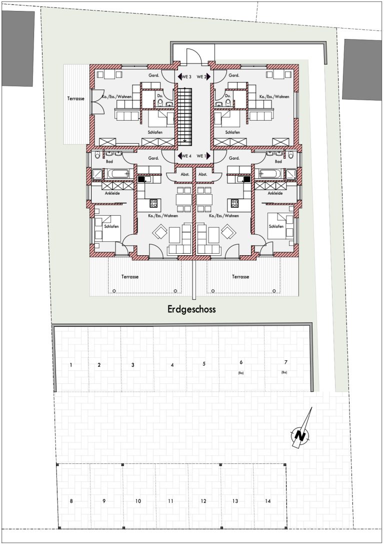 Immobilienangebot - Nittenau - Alle - Attraktives Grundstück mit Baugenehmigung für 8 Wohnungen in ruhiger Lage von Nittenau.