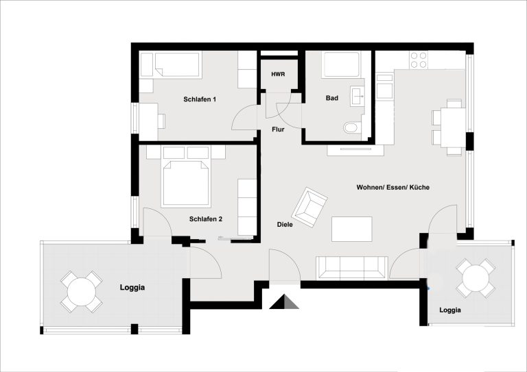 Immobilienangebot - Regensburg - Alle - WE163 | Helle 3-Zimmer-Wohnung mit EBK und zwei Loggien im Inneren Westen. Frei ab 01.08.
