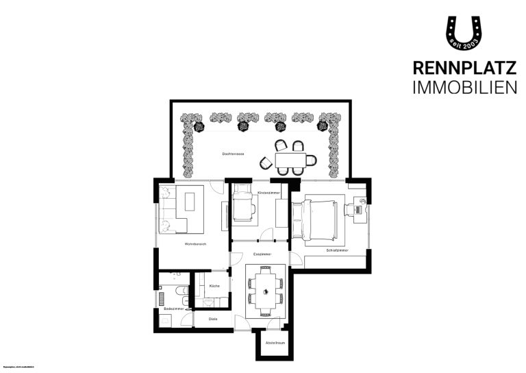 Immobilienangebot - Regensburg - Alle - Ruhige 3,5-Zimmer-Wohnung mit großer Dachterrasse und traumhaften Weitblick. Frei ab 01.11.