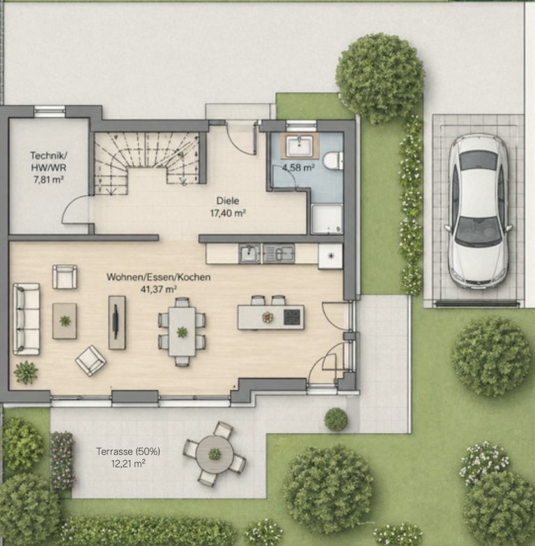 Immobilienangebot - Nittendorf/Undorf - Alle - H5 | Neuwertige DHH mit EBK und top Energieeffizienz in Nittendorf/Undorf. Frei ab 01.08.