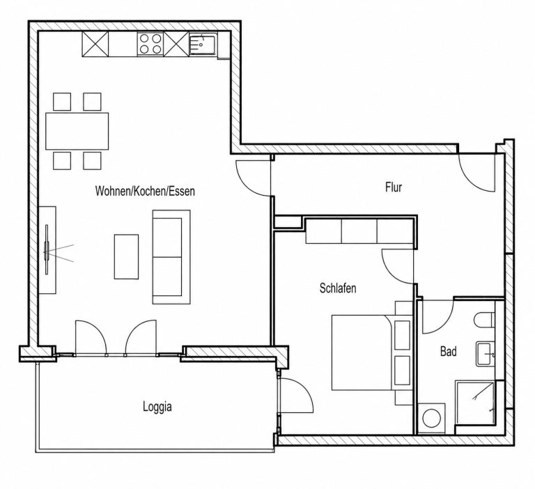 Immobilienangebot - Regensburg - Alle - G1-14 | Großzügige 2-Zimmer-Wohnung mit EBK und Süd-Loggia. Frei ab 01.11.