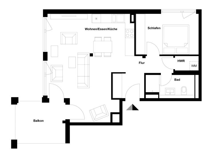 Immobilienangebot - Regensburg - Alle - WE7 | Neuwertige 2-Zimmer-Wohnung mit Loggia und EBK im Inneren Westen. Frei ab 01.09.