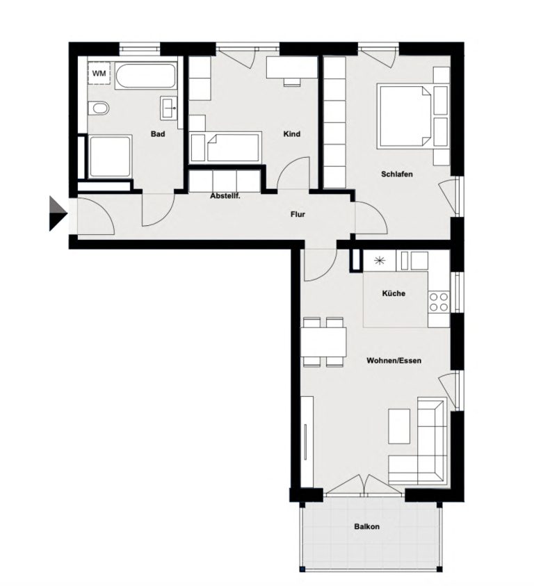 Immobilienangebot - Beratzhausen - Alle - Neuwertige 3-Zimmer-Wohnung mit hochwertiger EBK und Süd-Balkon in Beratzhausen. Frei.