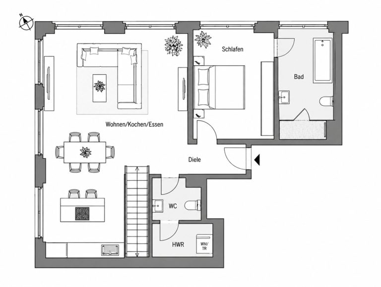 Immobilienangebot - Regensburg - Alle - Exklusives Penthouse mit 108 m² Dachterrasse im Marina Quartier. Kurzfristig frei.