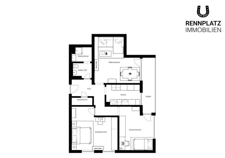 Immobilienangebot - Regensburg - Alle - Ruhig gelegene 3-Zimmer-Wohnung mit Süd-Loggia und abschließbarem Stellplatz.