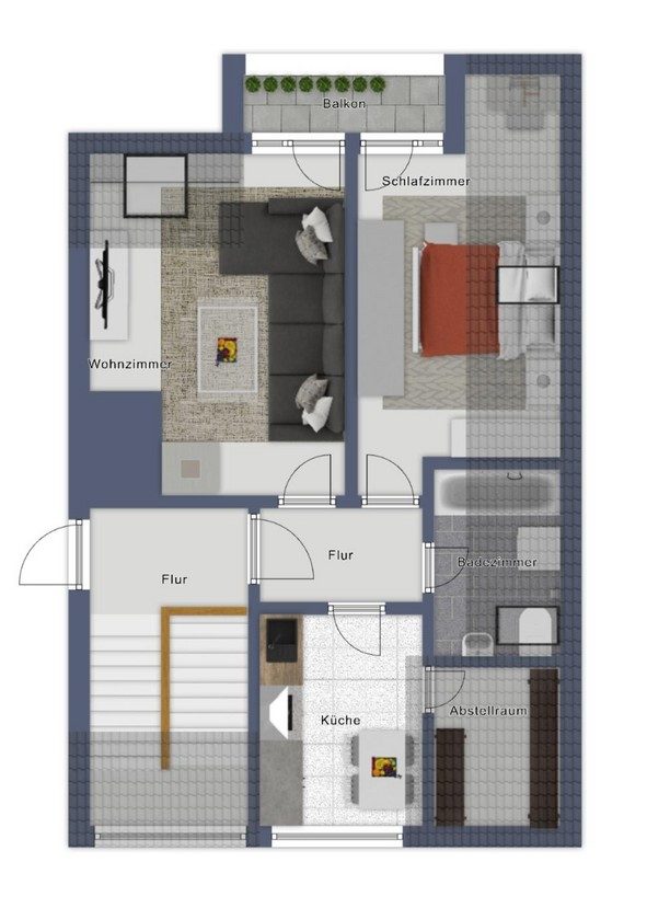 Immobilienangebot - Oldenburg - Wohnen - Attraktive 2-Zimmer-Wohnung mit Loggia und Tiefgaragenstellplatz in begehrter Lage von Eversten