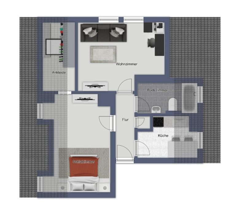 Immobilienangebot - Oldenburg - Wohnen - Bezugsfreie und sanierte Dachgeschosswohnung in Oldenburg/Osternburg!