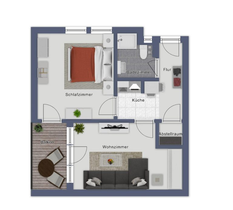 Immobilienangebot - Oldenburg - Wohnen - Gut vermietete 2-Zimmer-Wohnung im beliebten Eversten zu verkaufen!