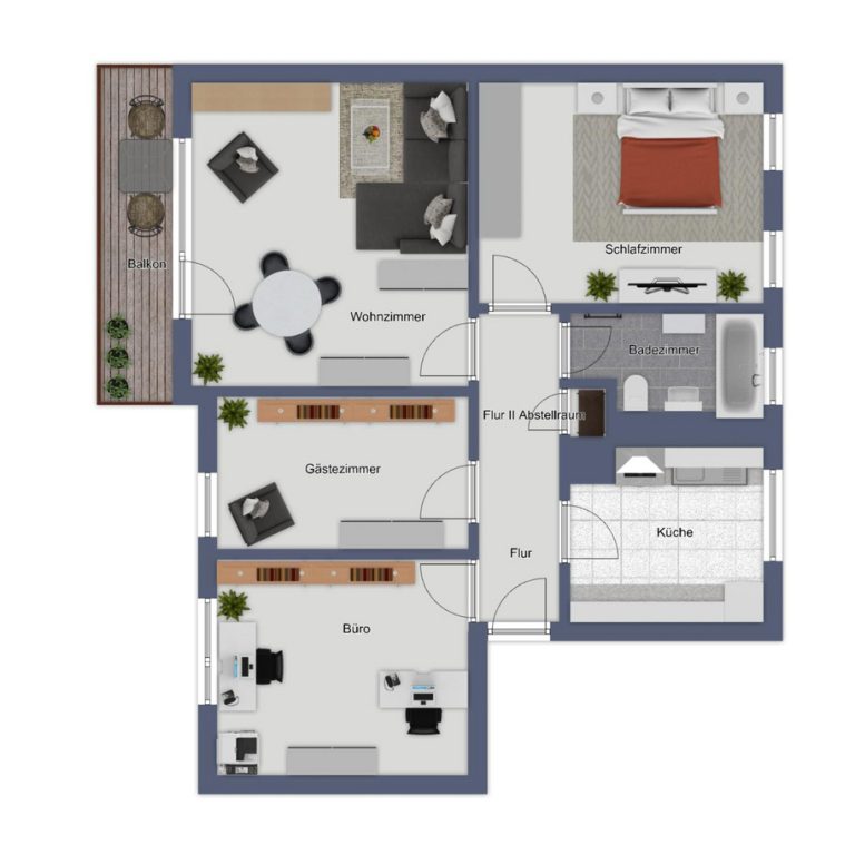 Immobilienangebot - Oldenburg - Wohnen - Renovierte und vermietete 4-Zimmer-Wohnung mit Balkon zu verkaufen!