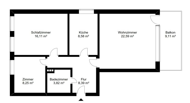 Immobilienangebot - Oldenburg - Wohnen - Renovierte 3-Zimmer-Wohnung mit großzügigem Balkon in Oldenburg-Osternburg